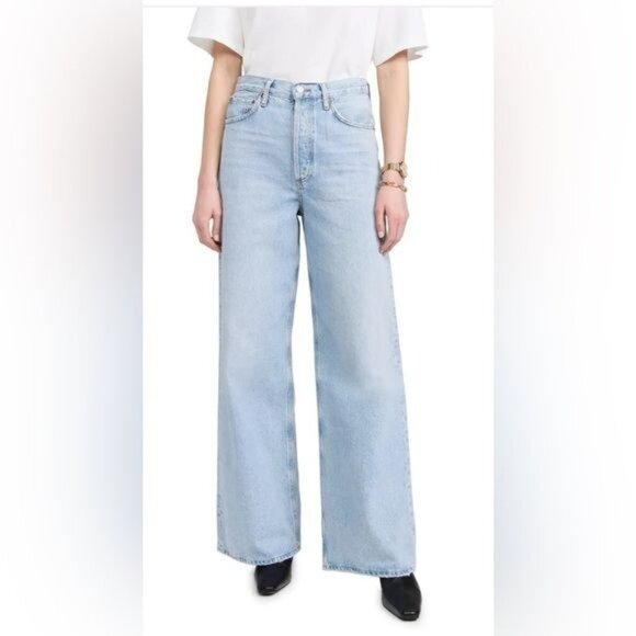Agolde Dame Wide Leg Jeans Womens 27 Contemporary Y2K 90s Classic Denim - Picture 1 of 8